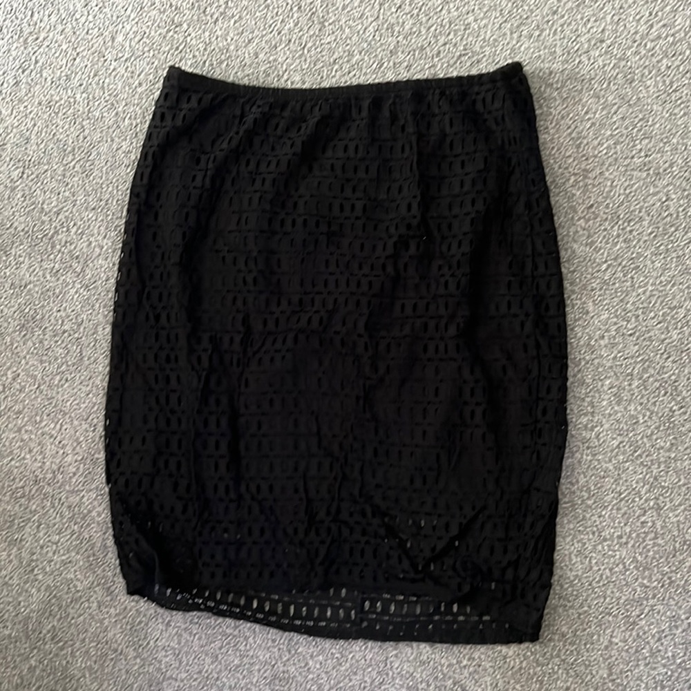 Black Patterned Skirt
